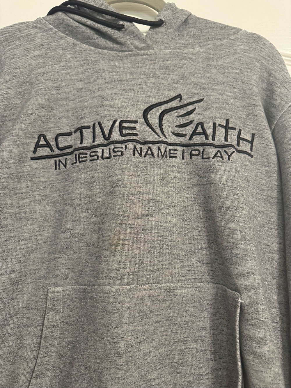 Active Faith Men's Gray Pullover Hoodie